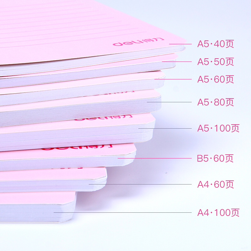 得力（deli） 7684 螺旋裝訂本 記事本 A5/80頁 6本裝_http://www.nebao.cn/img/images/C201902/1550813612212.jpg