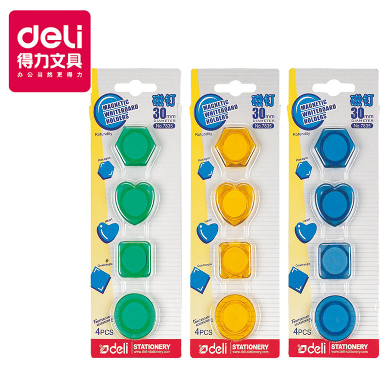 得力（deli） 7835  白板磁扣/吸鐵石/磁粒 磁力強  30mm