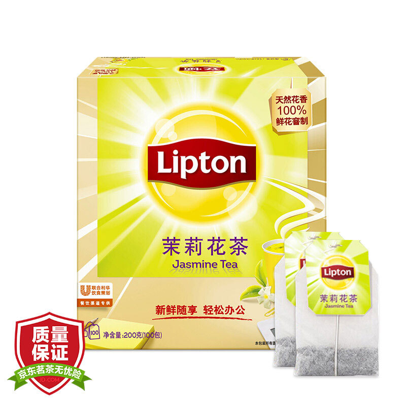 立頓（Lipton） 茶葉 100包200g 袋泡茶茶包(茉莉花茶)
