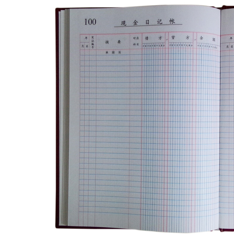 成文厚 借貸式110現(xiàn)金日記賬 16K（19*26.2cm）100頁(yè)/本 _http://www.nebao.cn/img/images/C201903/1551427252412.jpg
