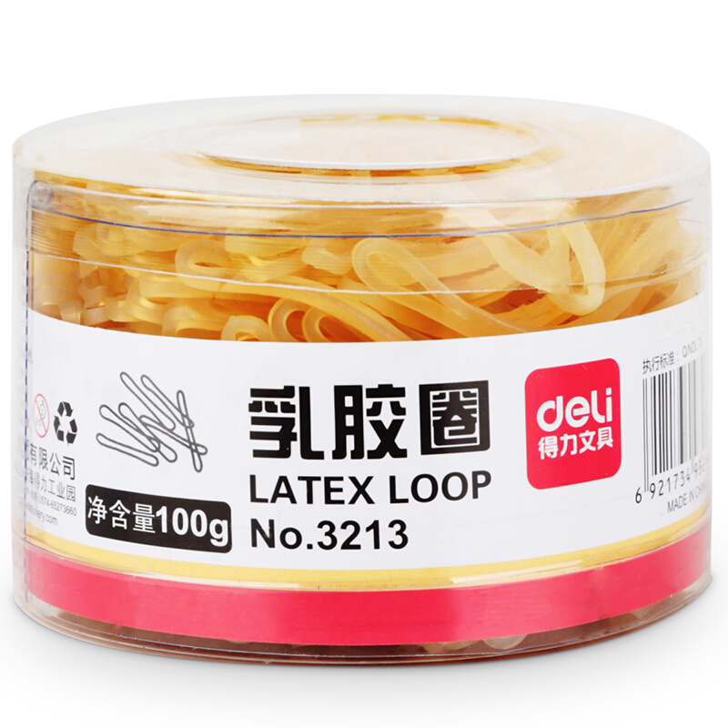 得力（deli） 3213 強韌性乳膠圈 橡皮筋 筒裝100g_http://www.nebao.cn/img/images/C201903/1551687787320.jpg
