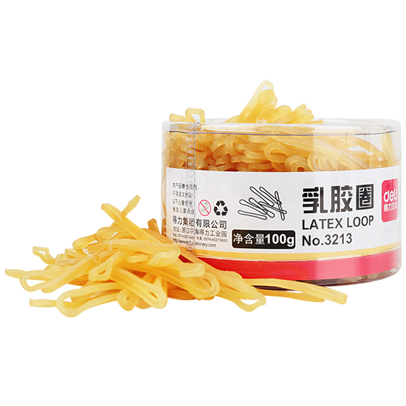 得力（deli） 3213 強韌性乳膠圈 橡皮筋 筒裝100g_http://www.nebao.cn/img/images/C201903/1551687787331.jpg