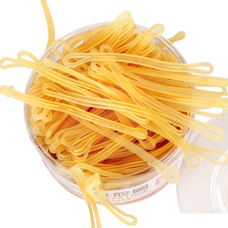 得力（deli） 3213 強韌性乳膠圈 橡皮筋 筒裝100g_http://www.nebao.cn/img/images/C201903/1551687787341.jpg