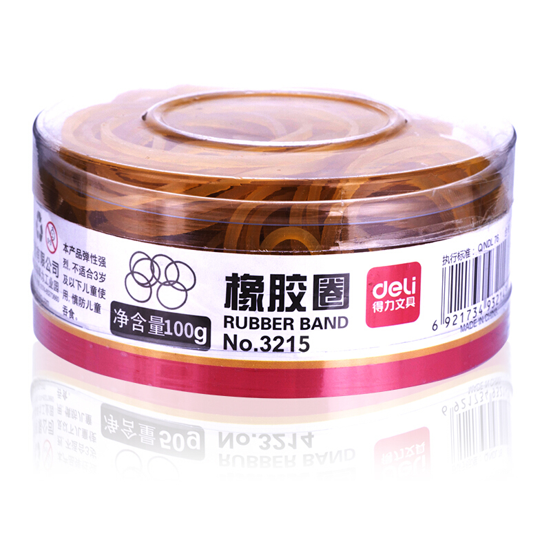得力（deli） 3215 橡皮筋 乳膠圈  筒裝  100g_http://www.nebao.cn/img/images/C201903/1551688338566.jpg