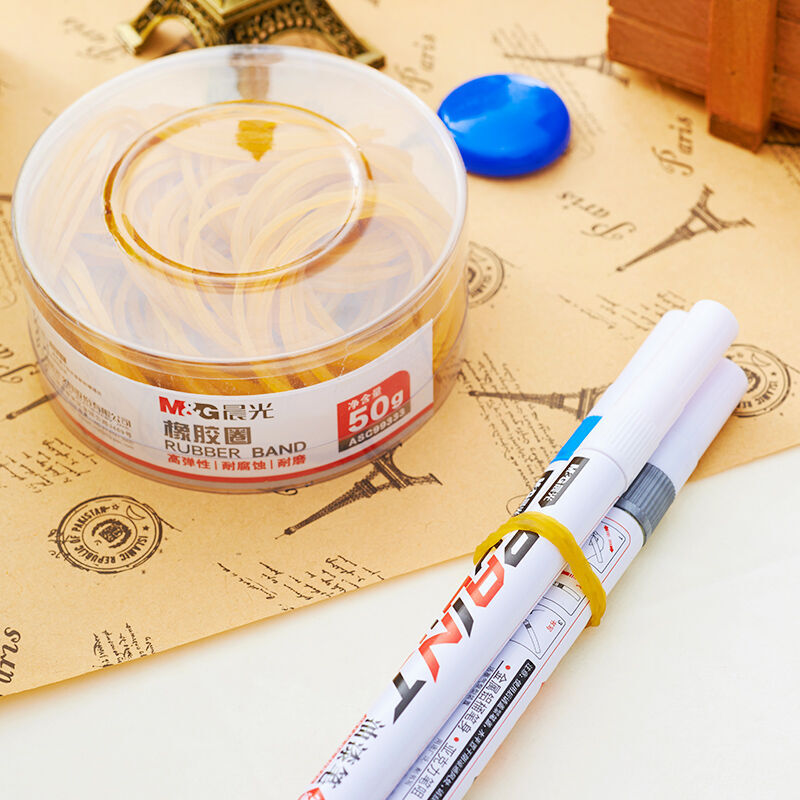 晨光（M&G） ASC99333  辦公橡皮圈 橡膠圈 乳膠圈 皮筋 筒裝 50g _http://www.nebao.cn/img/images/C201903/1551689226049.jpg