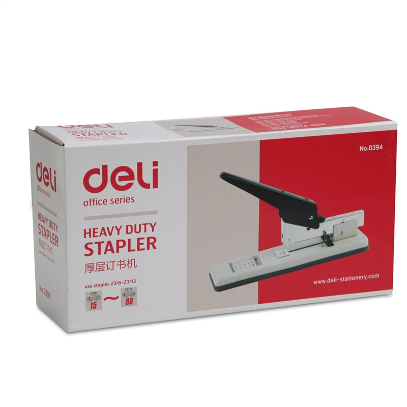 得力（deli） 0394  80頁厚層訂書機 236 2313 灰色_http://www.nebao.cn/img/images/C201903/1551777280854.jpg