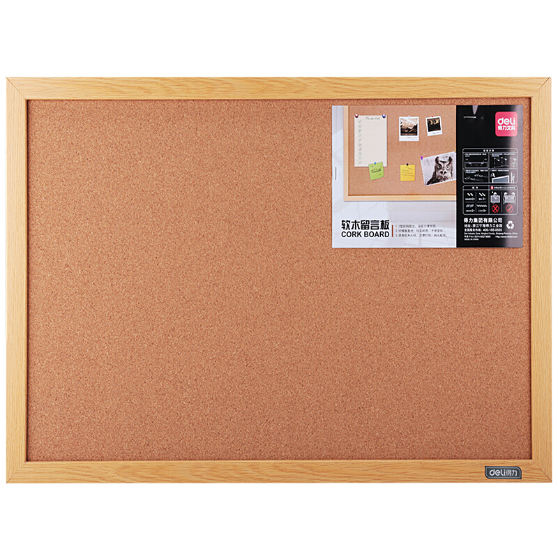 得力（deli） 8761 40*30cm軟木板/留言板/照片墻（木邊框、針插留言）_http://www.nebao.cn/img/images/C201903/1551851658508.jpg