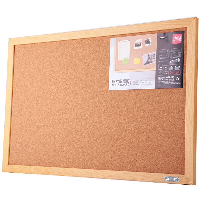 得力（deli） 8762 60*40cm軟木板/留言板/照片墻（木邊框、針插留言） _http://www.nebao.cn/img/images/C201903/1551852148680.jpg