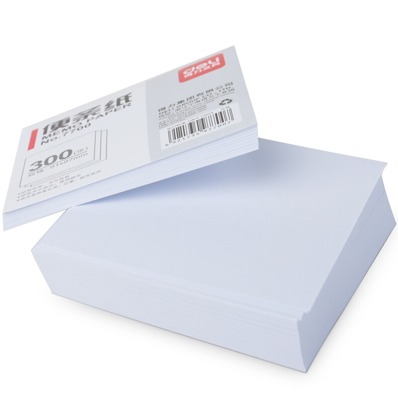 得力（deli） 7700 便簽紙/便條紙（91×87mm）300張 _http://www.nebao.cn/img/images/C201903/1551854011494.jpg