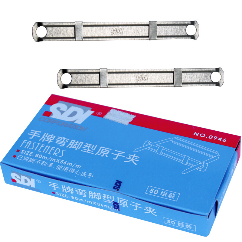 手牌（SDI） 0946 金屬裝訂夾 彎角型原子夾 50組/盒_http://www.nebao.cn/img/images/C201903/1551857274688.jpg