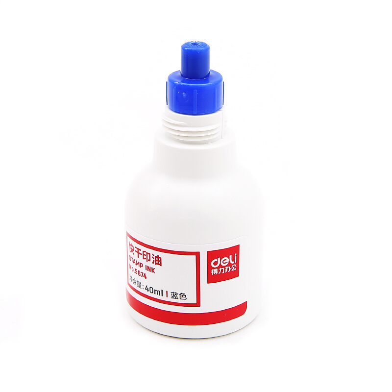 得力（deli） 9874  原子快干印油 印泥 40ml(藍色)_http://www.nebao.cn/img/images/C201903/1552008156355.jpg