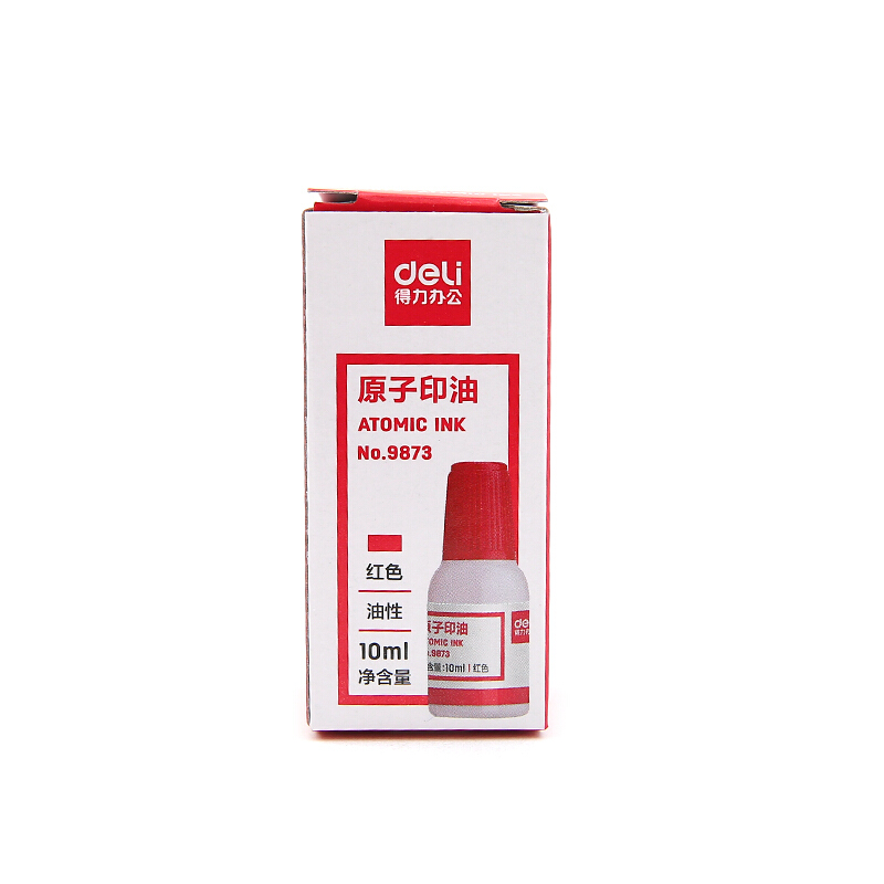 得力（deli） 9873 原子快干印油 印泥 10ml(紅色)_http://www.nebao.cn/img/images/C201903/1552008400028.jpg