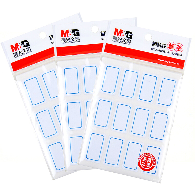 晨光（M&G） 自粘性標(biāo)簽 空白不干膠貼紙 (YT-15  10張*12枚/包)