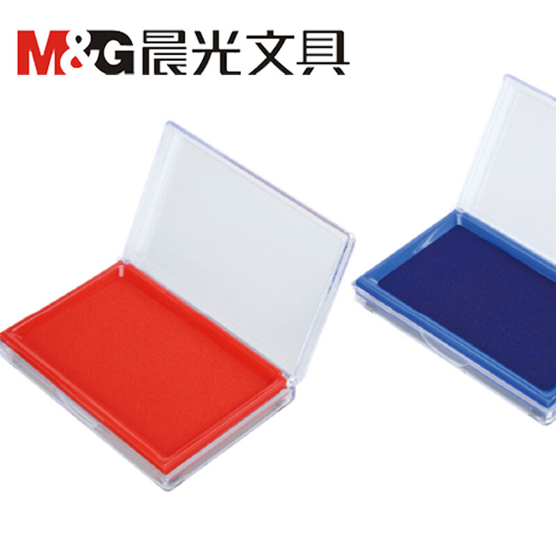 晨光（M&G） AYZ97513 財務專用方形透明快干印臺印泥138*88mm(藍色)_http://www.nebao.cn/img/images/C201903/1552026369787.jpg