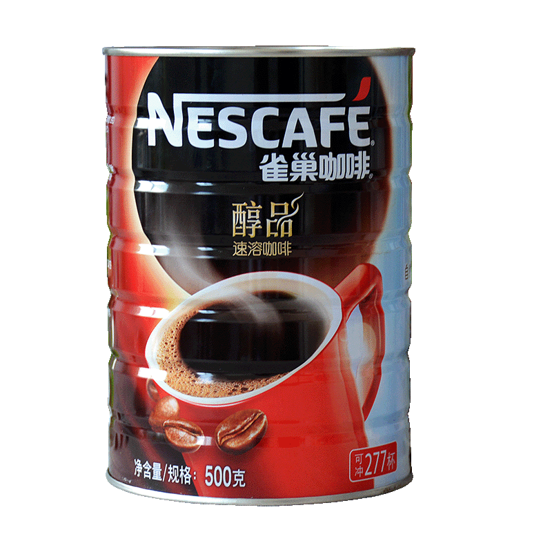 雀巢（Nestle） 500g 咖啡醇品黑咖啡罐裝 
