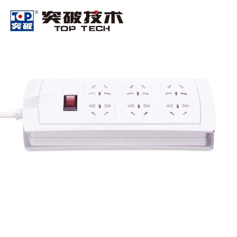 突破 D1K62(原TZ-C162)*6位總控*過載保護、保護門*新國標插座 (3米)