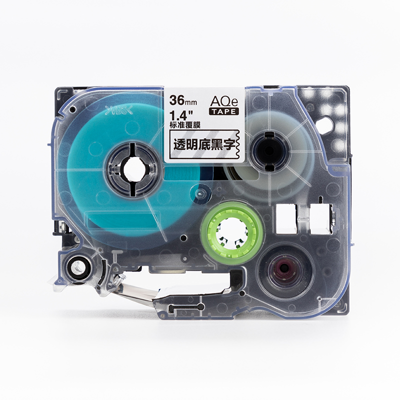 愛墨 AQe-131（12mm）標準覆膜標簽打印機色帶 紅底黑字_http://www.nebao.cn/img/images/C201907/1564102878802.jpg