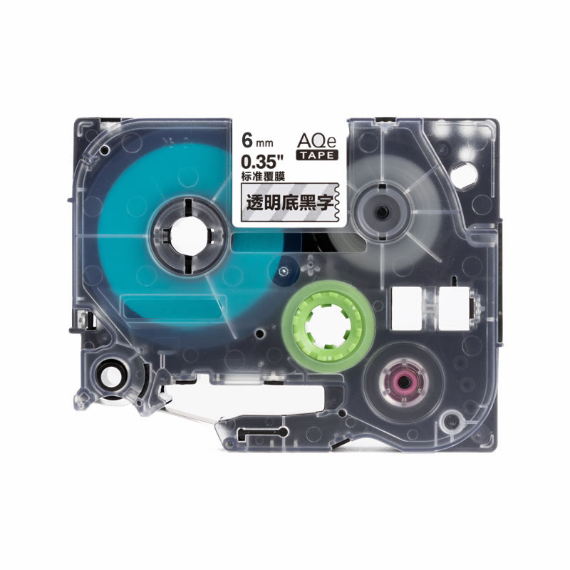 愛墨 AQe-111（6mm）標準覆膜標簽打印機色帶 紅底黑字