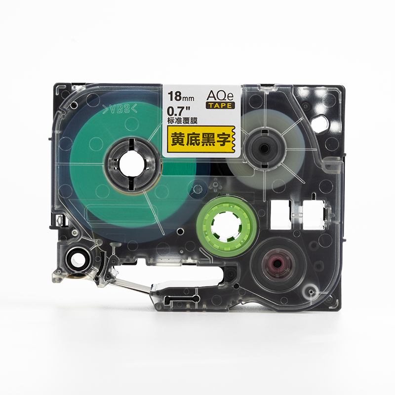 愛墨 AQe-641（18mm）標準覆膜標簽打印機色帶  白底黑字