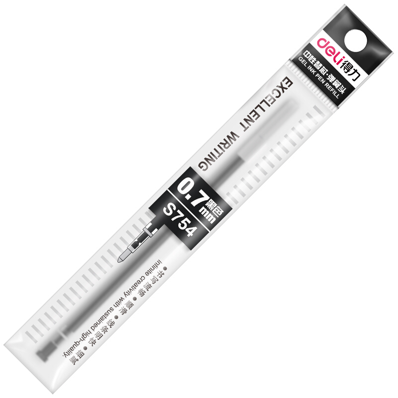得力（deli）S754 中性筆芯 簽字筆芯0.7mm 20支/盒 (黑色)_http://www.nebao.cn/img/images/C201910/1570756139141.jpg