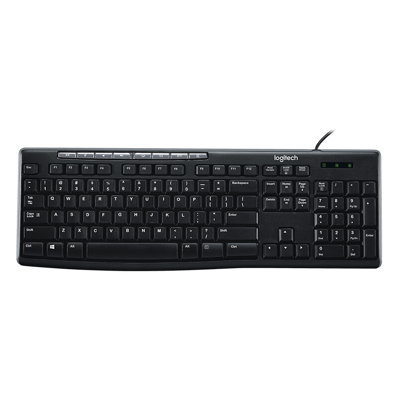 羅技（Logitech）K200 鍵盤 有線鍵盤 辦公鍵盤 全尺寸 黑色