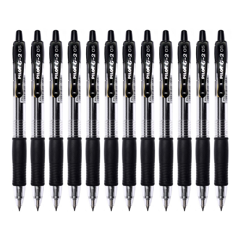 百樂（PILOT）BL-G2-5-B 按動(dòng)中性筆啫喱筆 簽字筆0.5mm 12支/盒 (黑色) _http://www.nebao.cn/img/images/C202007/1594869770825.jpg