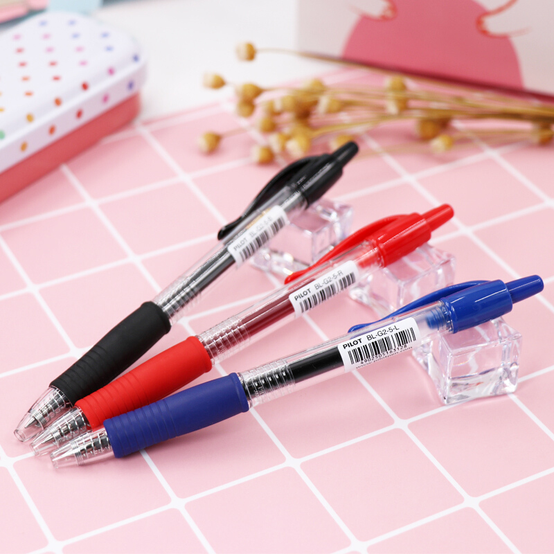 百樂（PILOT）BL-G2-5-B 按動(dòng)中性筆啫喱筆 簽字筆0.5mm 12支/盒 (黑色) _http://www.nebao.cn/img/images/C202007/1594869778792.jpg