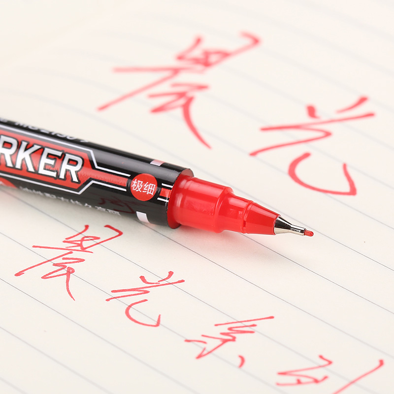 晨光（M&G） MG 2130 小雙頭油性記號筆 單支裝（紅色）_http://www.nebao.cn/img/images/C202008/1598340415238.jpg