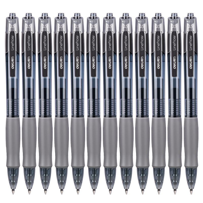 得力（deli）S08 按動子彈頭中性筆 黑色簽字筆 0.5mm 12支/盒_http://www.nebao.cn/img/images/C202009/1599199480447.jpg