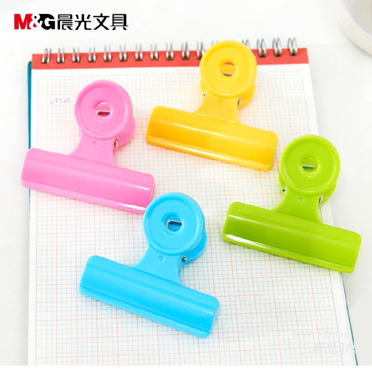 晨光（M&G） ABS92751 彩色塑膠票夾票據夾 64mm 5只袋 _http://www.nebao.cn/img/images/C202009/1600147313349.jpg