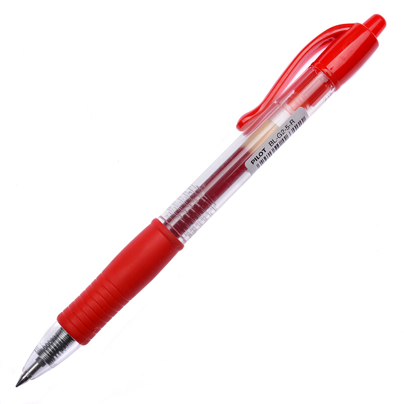 百樂（PILOT）BL-G2-5-R 按動中性筆啫喱筆 簽字筆0.5mm 12支/盒 (紅色) _http://www.nebao.cn/img/sp/100/c71b52a7-e8c7-4543-91dd-e77bf00453c0.jpg