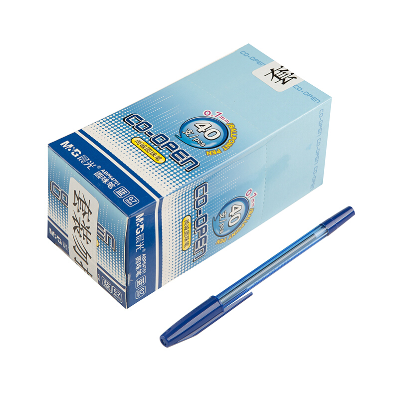 晨光（M&G） ABP64701 子彈頭圓珠筆 中油筆 原子筆0.7mm 40支/盒 (簡約藍色) _http://www.nebao.cn/img/sp/101/586bc99c-dd6b-4a37-8643-95da146753d7.jpg