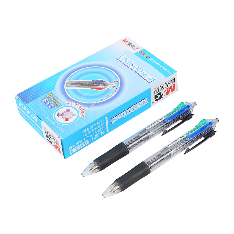 晨光（M&G） BP8030 四色子彈頭按動圓珠筆 多功能中油筆原子筆0.7mm,12支/盒_http://www.nebao.cn/img/sp/101/ff859beb-e1e4-4452-985f-7dff551637e0.jpg