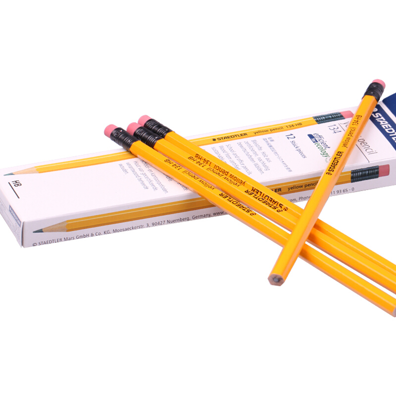 施德樓（Staedtler） 134 黃桿鉛筆 帶橡皮頭 12支裝（HB）_http://www.nebao.cn/img/sp/102/6c8b6986-3060-422a-aae0-12ff85255840.jpg