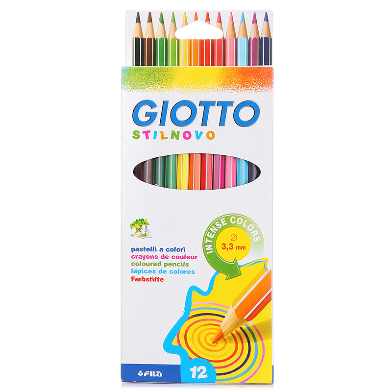 GIOTTO 256500 紙盒裝彩色鉛筆 (12色) 