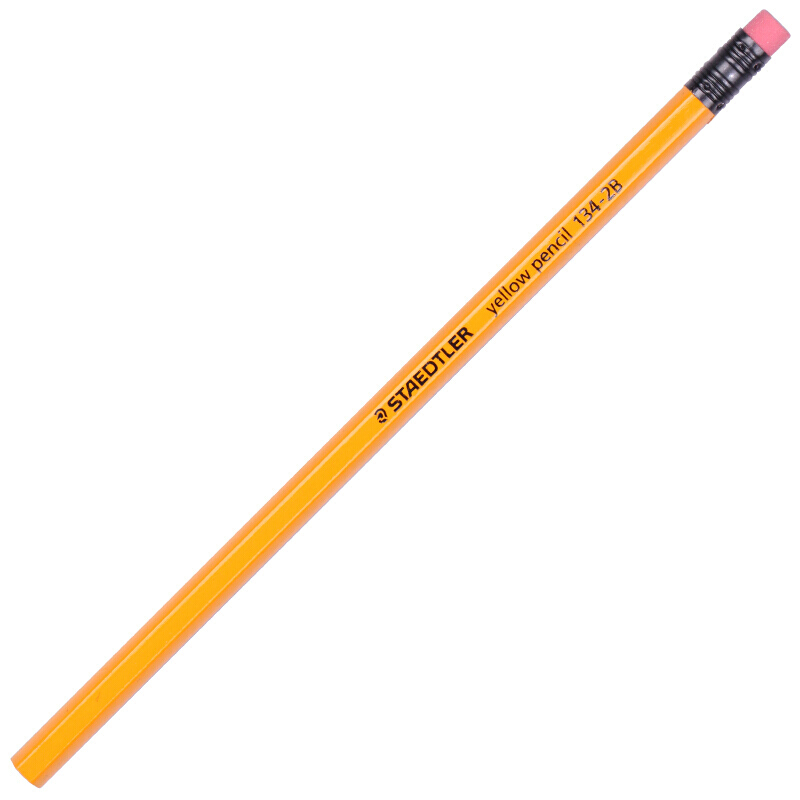 施德樓（Staedtler） 134 黃桿鉛筆 帶橡皮頭 12支裝（2B）_http://www.nebao.cn/img/sp/102/cd0a3b74-c439-4784-9b69-e6fb448b9c38.jpg