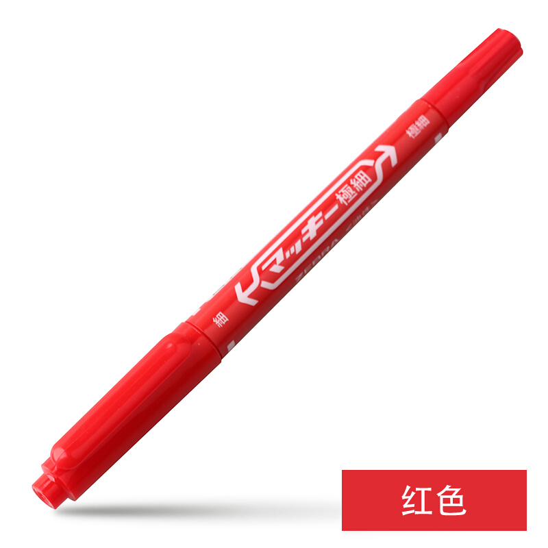 斑馬（ZEBRA） MO-120-MC-BK 小雙頭記號筆 單支裝（紅色）