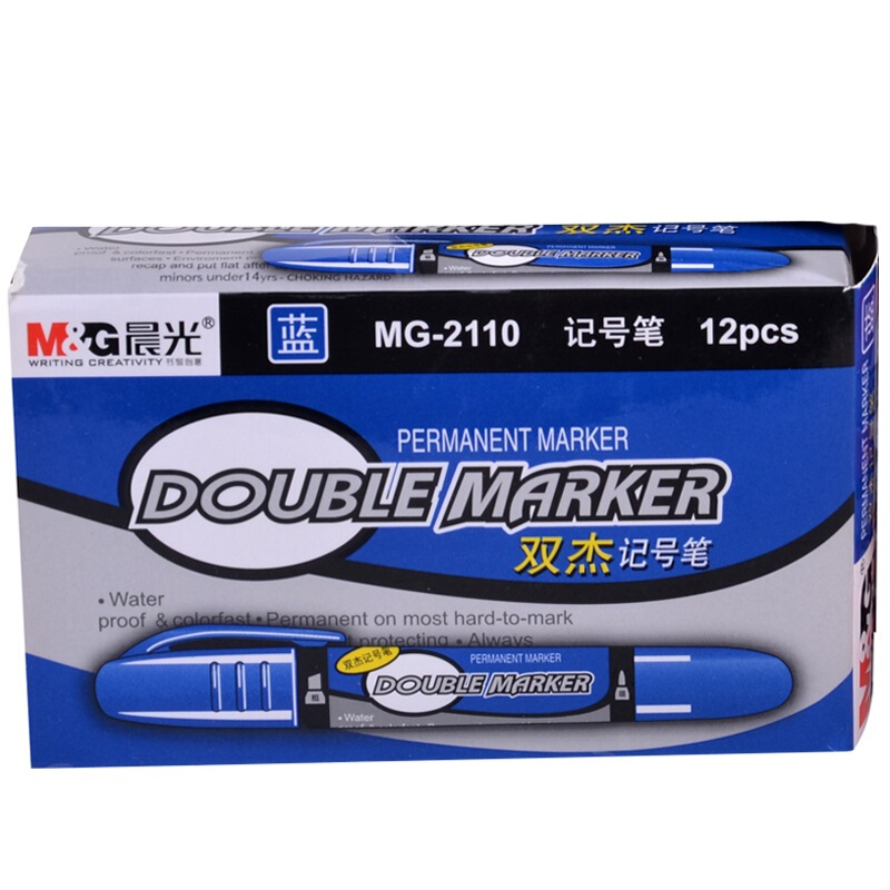 晨光（M&G） MG2110 大雙頭油性記號筆 12支/盒（藍色）_http://www.nebao.cn/img/sp/104/80060bcf-be61-47f0-ac4a-59b997717d8a.jpg