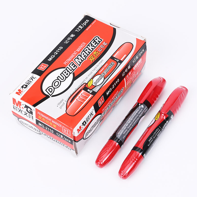 晨光（M&G） MG2110 大雙頭油性記號筆 12支/盒（紅色）_http://www.nebao.cn/img/sp/104/9d750f95-f618-4a32-90cc-ab4bf46e1612.jpg