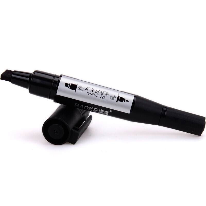寶克（BAOKE） MP-210 油性大雙頭記號筆 12支/盒（黑色）_http://www.nebao.cn/img/sp/104/c8d543d2-e69f-4016-ae82-347c61b2fd43.jpg