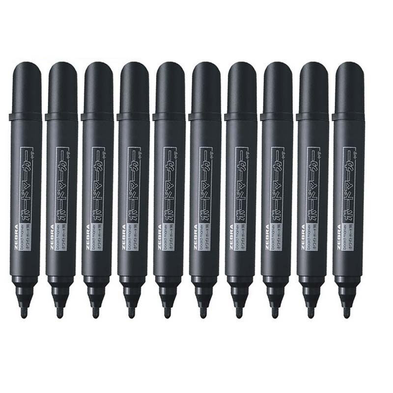 斑馬（ZEBRA） YYR1 白板筆 可擦筆 圓嘴環保型（黑色）