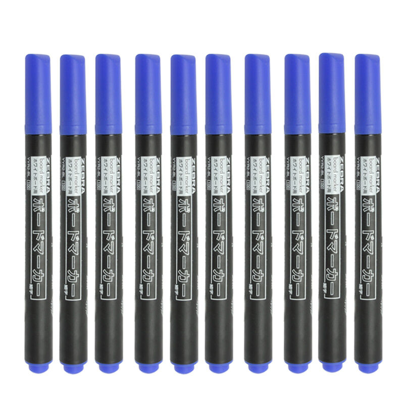 斑馬（ZEBRA） YYR2 白板筆 可擦筆 圓嘴環保型 (藍色) 