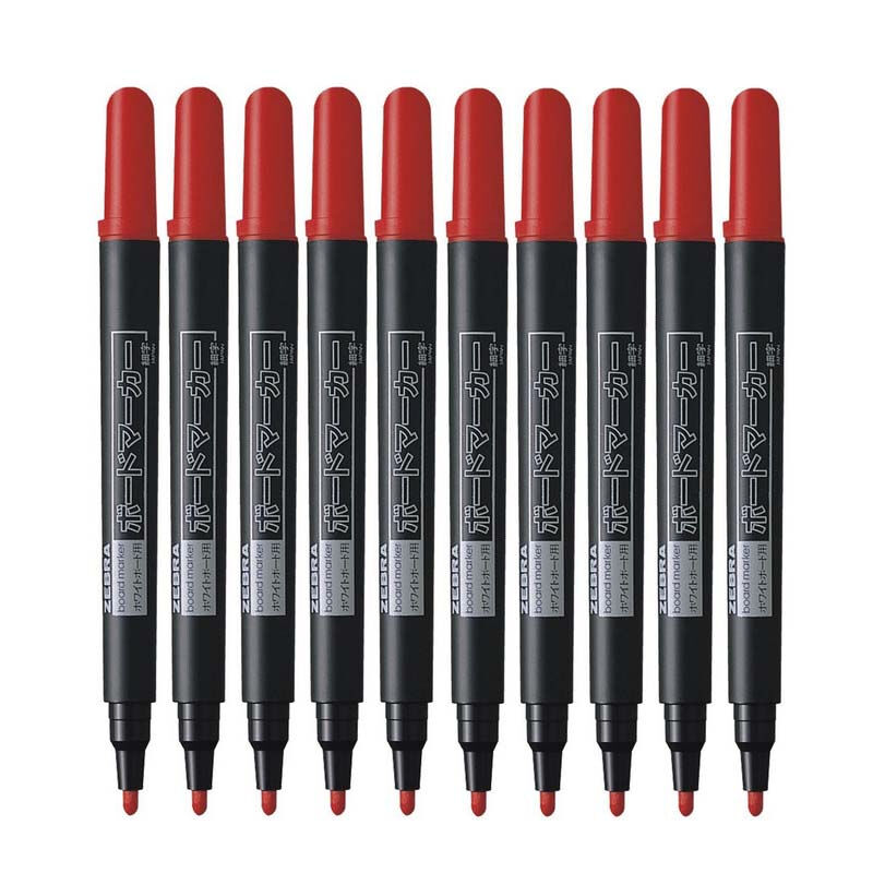 斑馬（ZEBRA） YYR2 白板筆 可擦筆 圓嘴環保型 (紅色) 