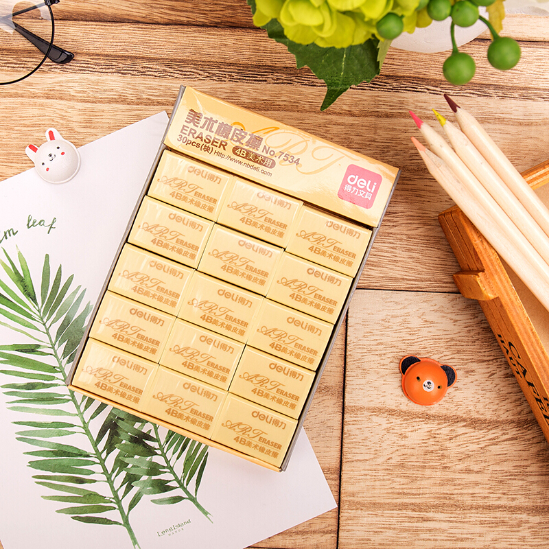 得力（deli） 7534 4B學生美術橡皮擦 32*22*13mm/塊 30塊/盒_http://www.nebao.cn/img/sp/112/ad2d2ba3-ef22-4660-ac33-a1acb839c74d.jpg