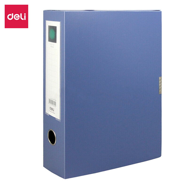 得力（deli） 5604 PP材料耐用型粘扣檔案盒 A4 75mm