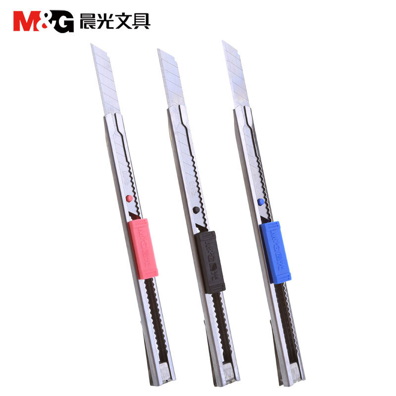 晨光（M&G） ASS91314 金屬美工刀 裁紙刀 壁紙刀 顏色隨機_http://www.nebao.cn/img/sp/142/40483666-1327-4332-81c9-74dcd122f14a.jpg