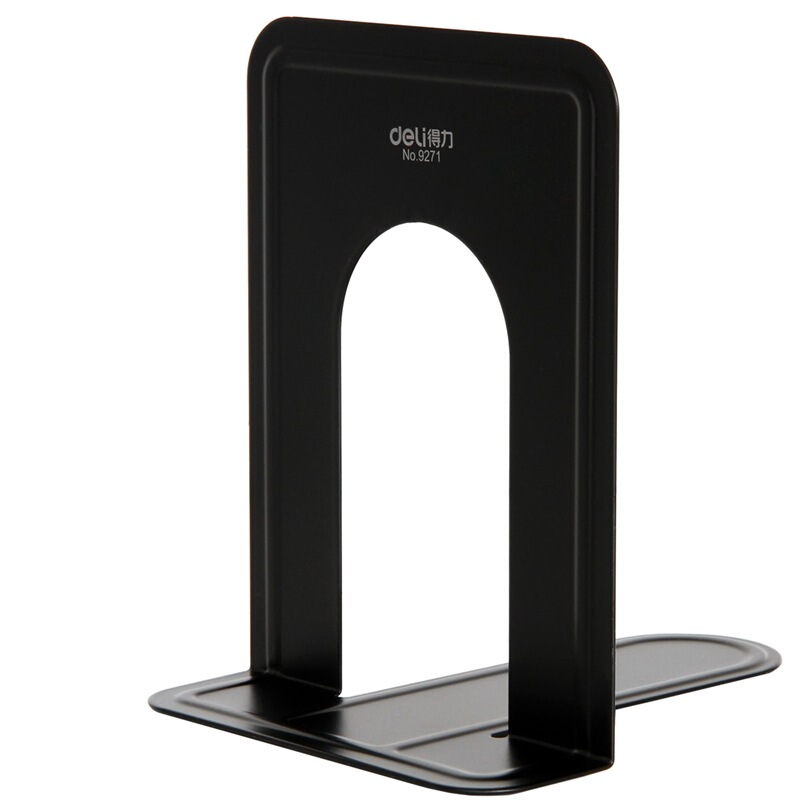 得力（deli） 9271 鐵書立(6寸/152mm)2片/付（黑色）_http://www.nebao.cn/img/sp/159/b146943c-aadc-434c-bb4a-f6f89c3ac4e0.jpg