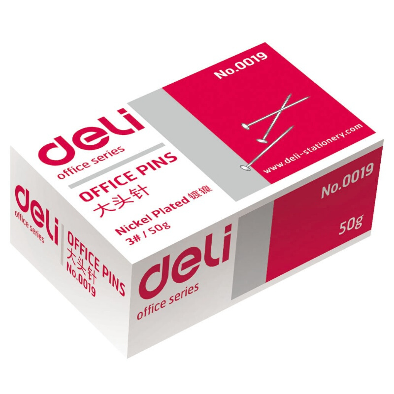 得力（deli） 0019 辦公專用3號鍍鎳裝大頭針 100枚盒 （10盒裝）_http://www.nebao.cn/img/sp/160/47a2bb27-f8d4-480d-86d8-e0b91e316cf3.jpg