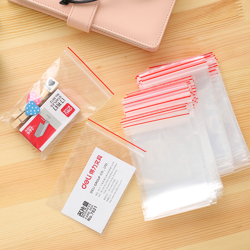 得力（deli） 3024 自封袋(透明)-5號(100個/包)150ｘ100mm0.04mm_http://www.nebao.cn/img/sp/206/80d8bae9-de14-404d-a7b3-387495d63b6c.jpg
