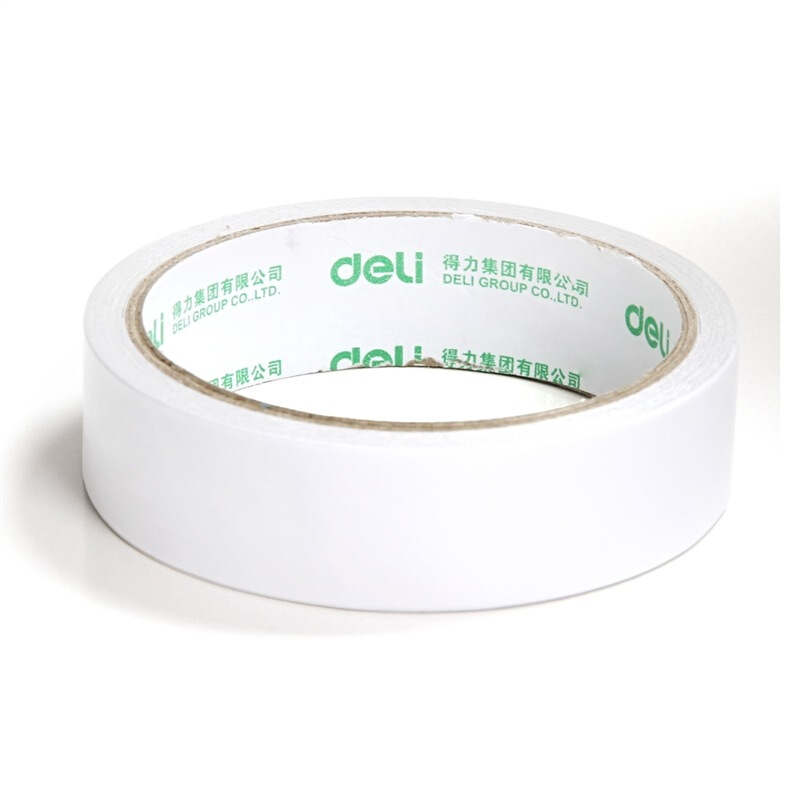 得力（deli） 30403 棉紙雙面膠帶24mm*10y（9.1米） 12卷/袋裝